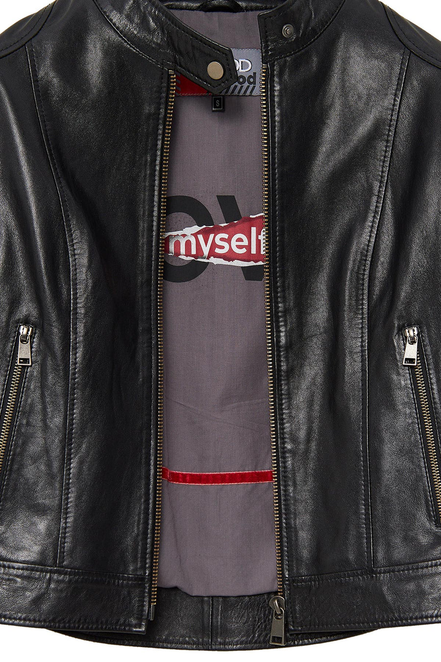 Prima Women's Black Short Leather Jacket