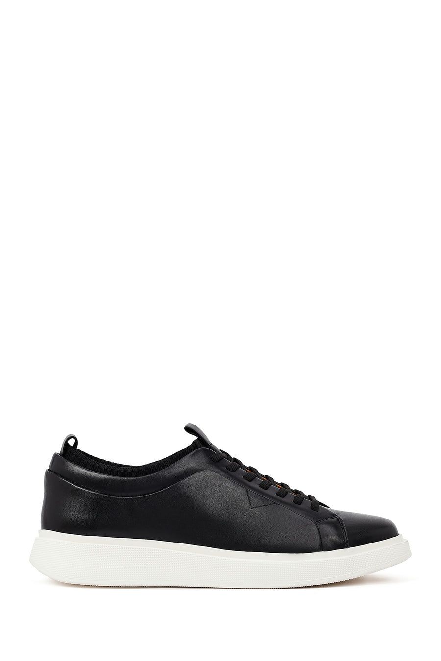 Erkek Siyah Bağcıklı Kalın Tabanlı Deri Sneaker 25WFD693618 | Derimod