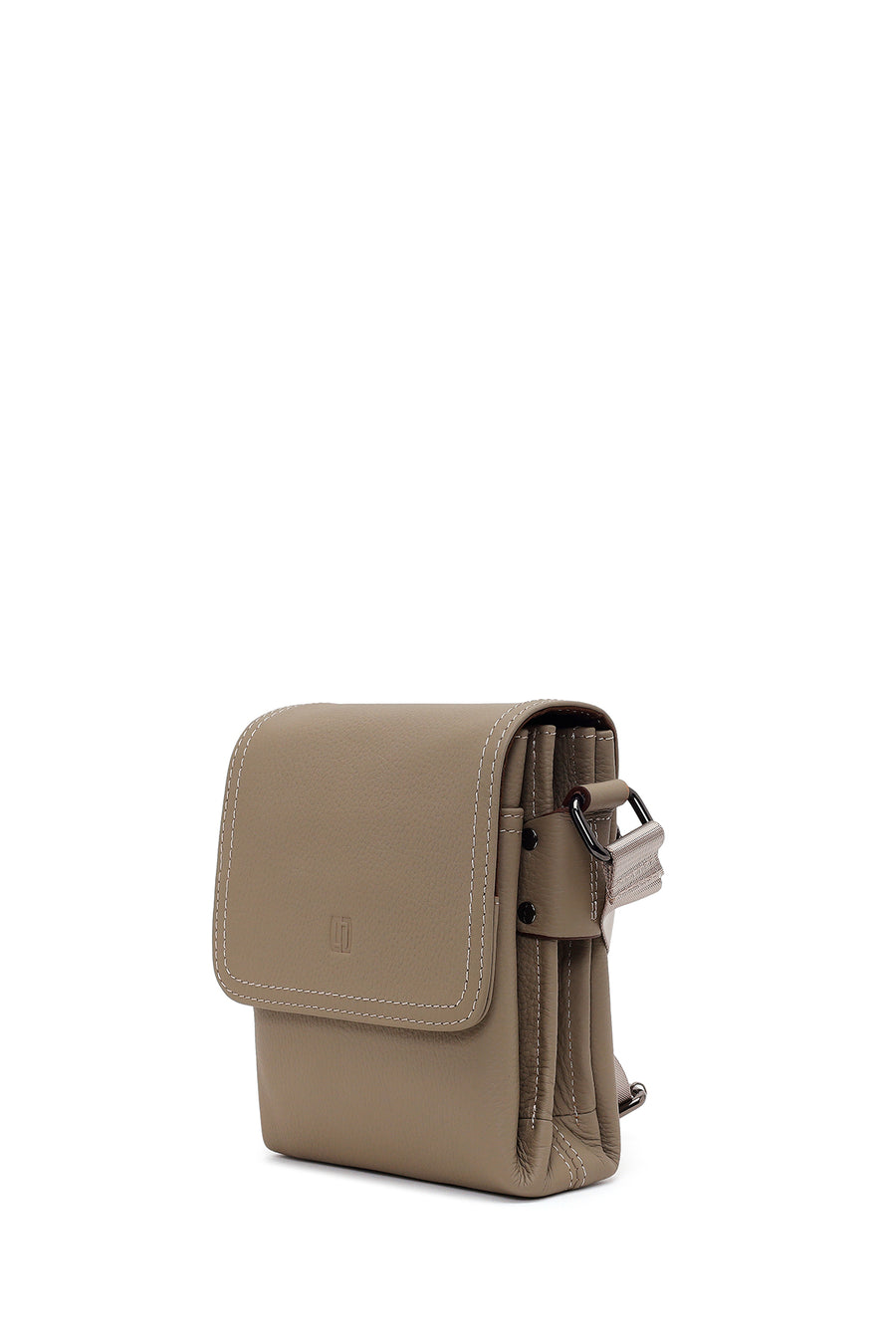 Male Mink Long-Strap Leather Messenger Bag