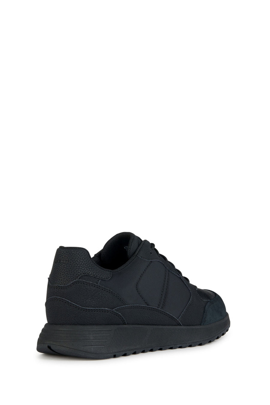 Geox Men's Black Lace-Up Leather Sneakers