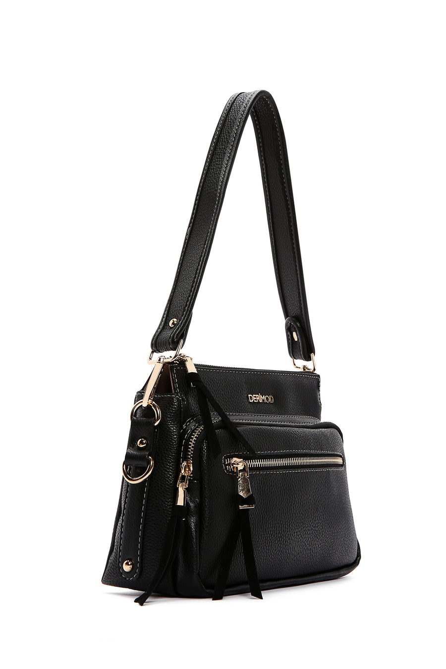 Women's Black Long Strap Shoulder Bag
