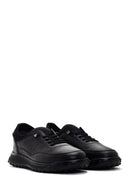 Men's Black Leather Casual Sneaker | Derimod