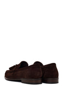 Male Brown Tasselled Suede Casual Loafer | Derimod