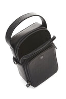 Men's Black Long Strap Leather Handbag | Derimod