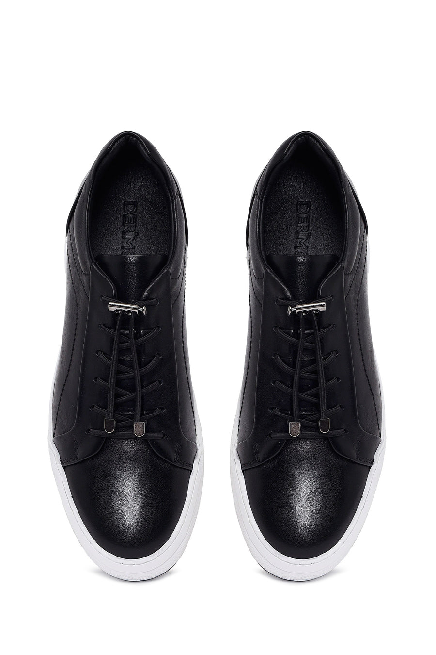 Male Black Lace-Up Leather Sneaker