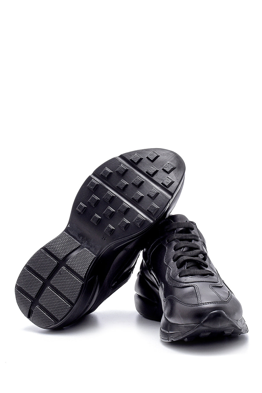 Women's Leather High-Sole Sneaker