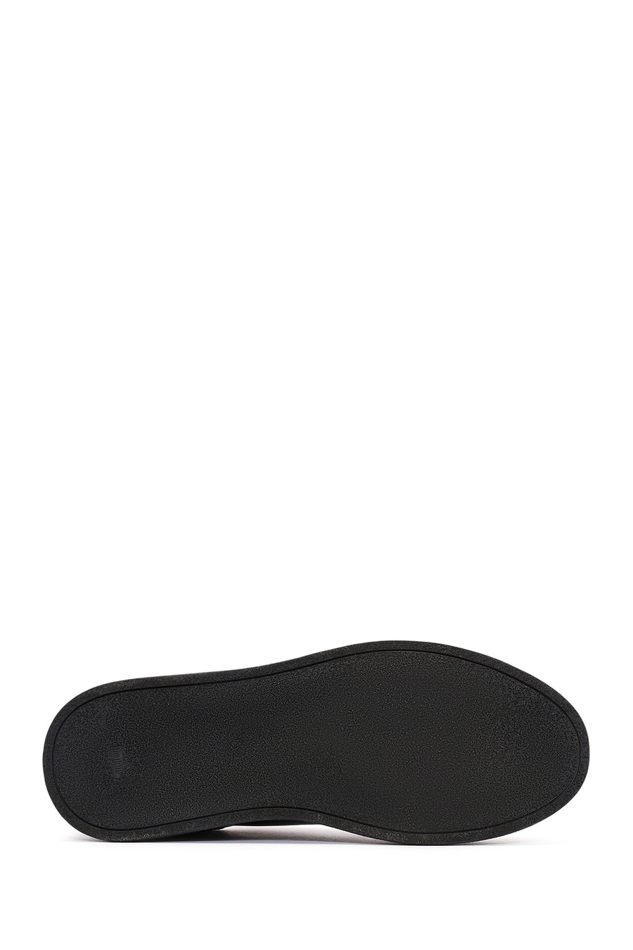 Men's Black Lace-up Leather Sneaker