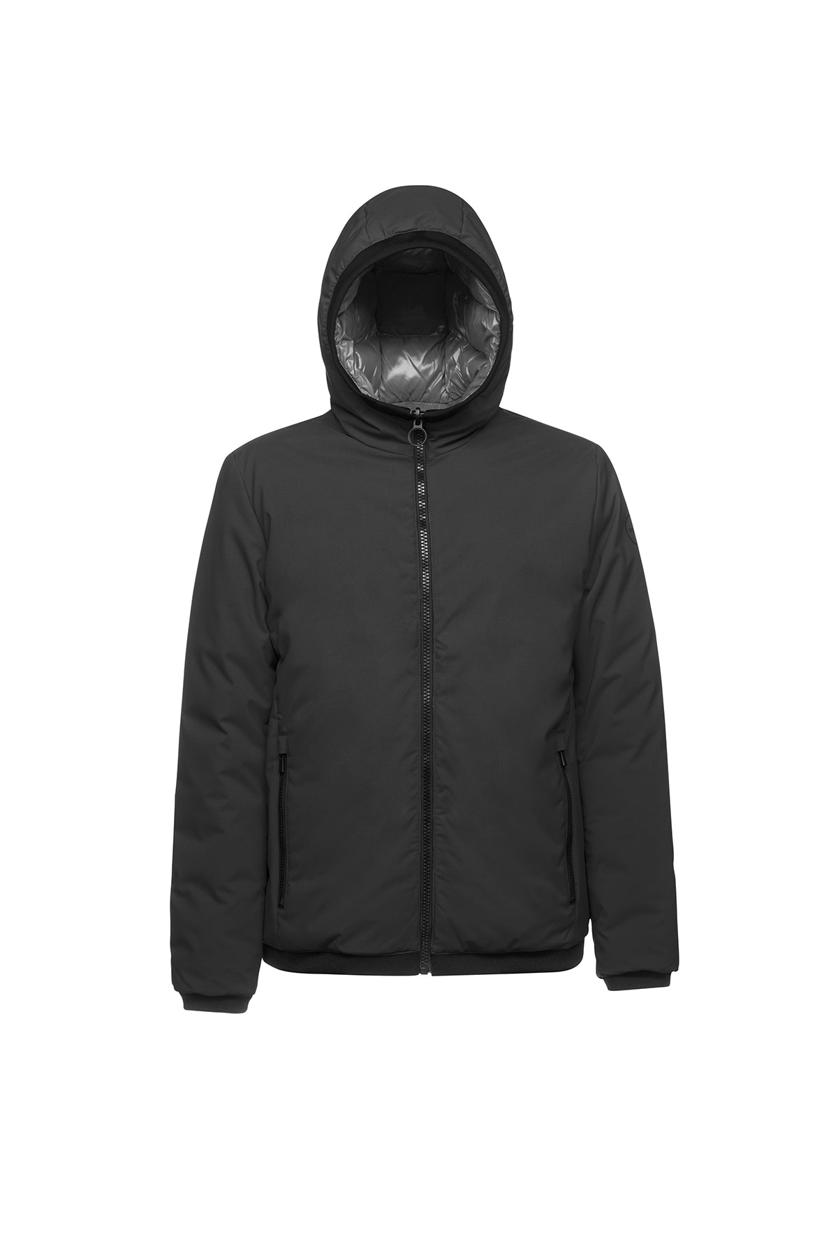 Geox Men's Black Spherica Hooded Jacket M4629DTC189F1802 | Derimod