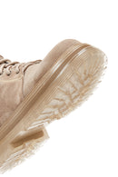 Women's Gray Suede Leather Boots | Derimod