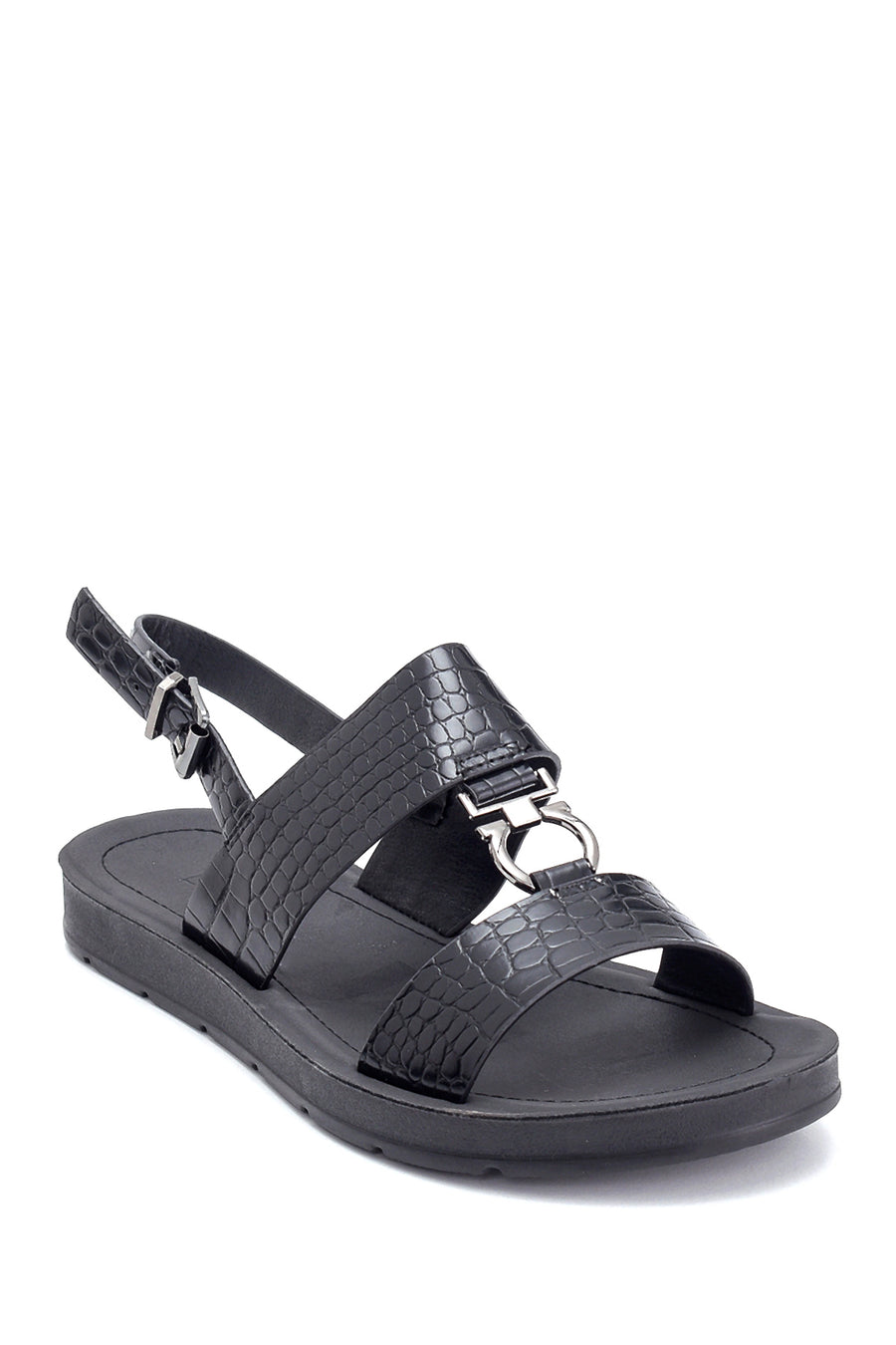 Kadın Yılan Baskılı Casual Sandalet