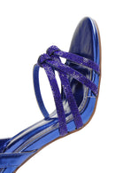 Kadın Mavi Taşlı İnce Topuklu Sandalet | Derimod