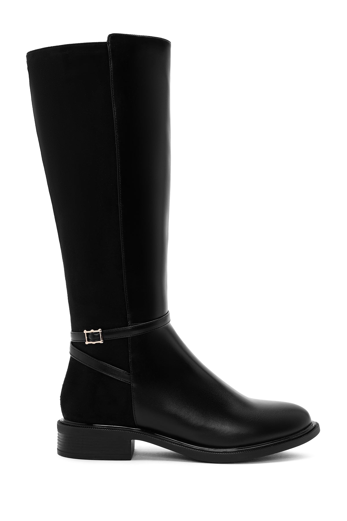 Women's Black Zipper Buckle Detail Boots 24WFE404014 | Derimod