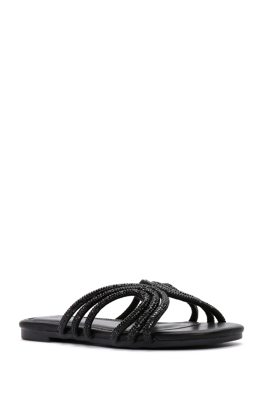 Women's Black Stone Slippers