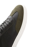 Men's Khaki Leather Sneaker | Derimod