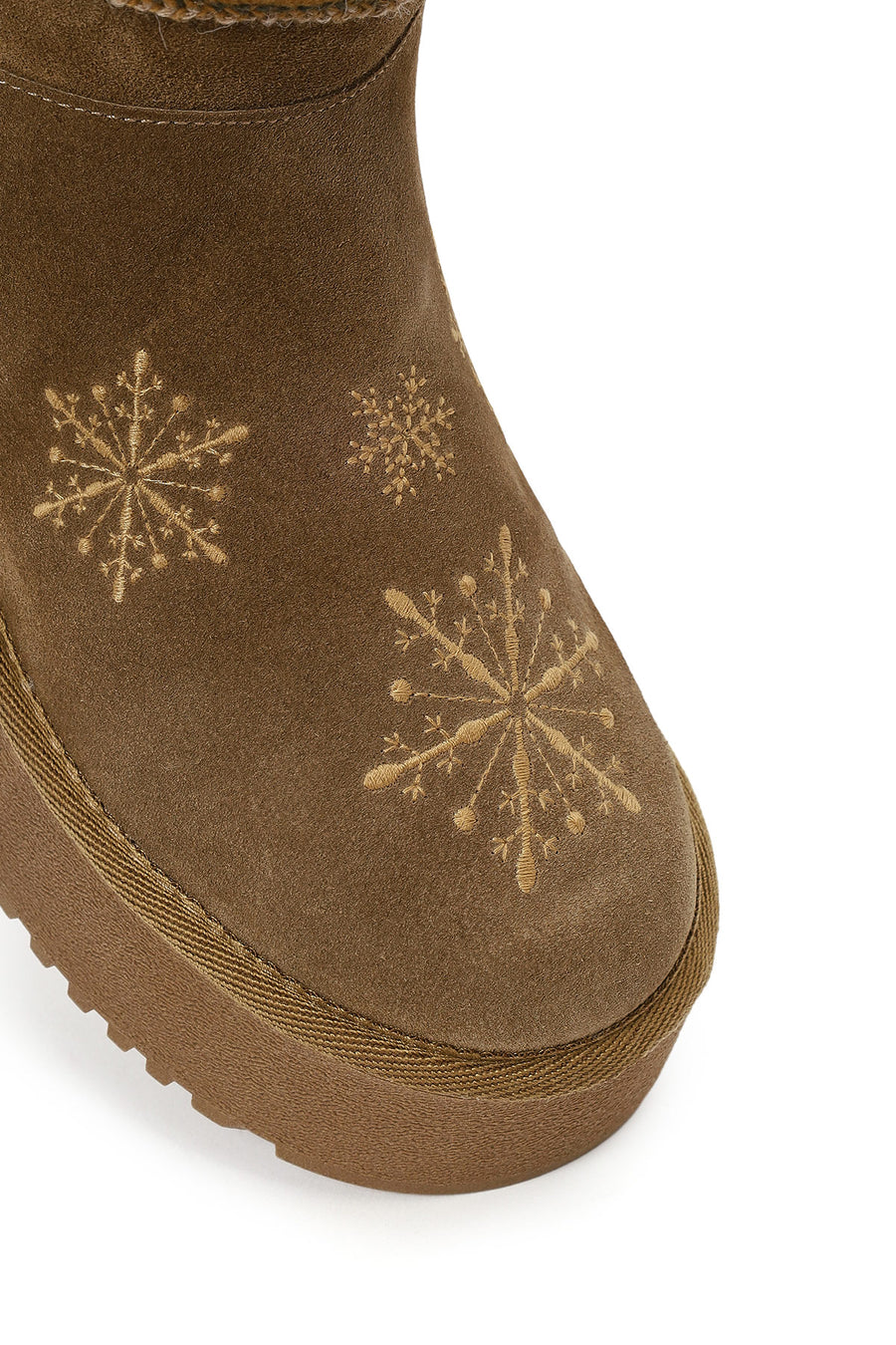 Woman Taba Patterned Suede Teddy Boots