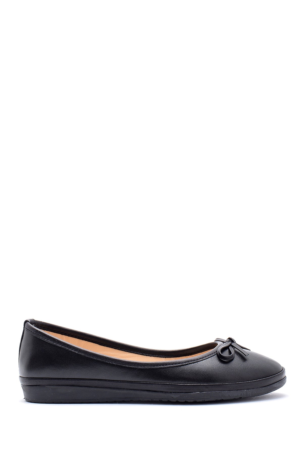 Women's Bow Leather Ballerinas 20SFD240318 | Derimod