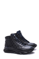 Men's Leather Square Patterned Boots | Derimod