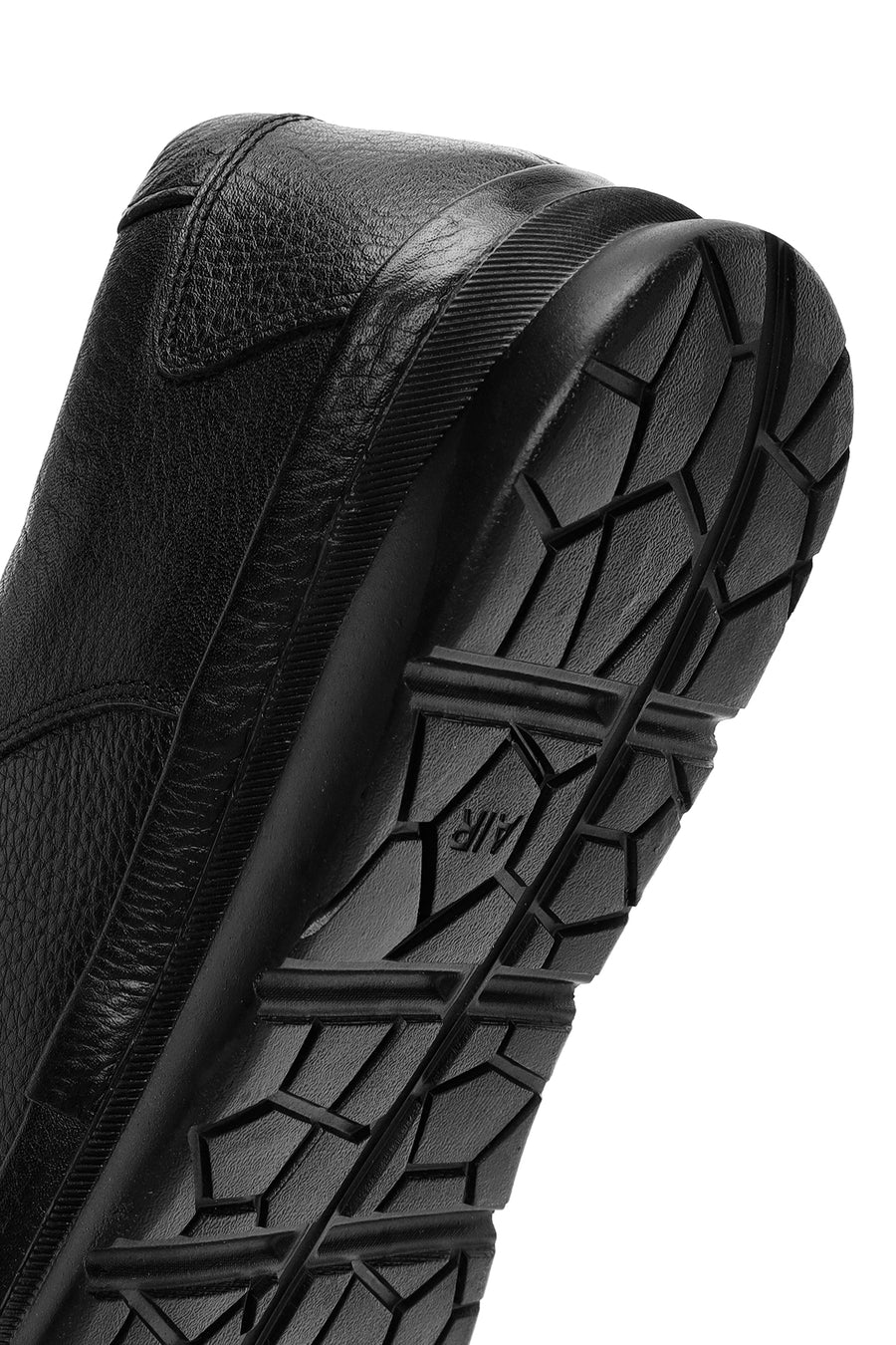 Men's Black Lace-up Leather Sneaker