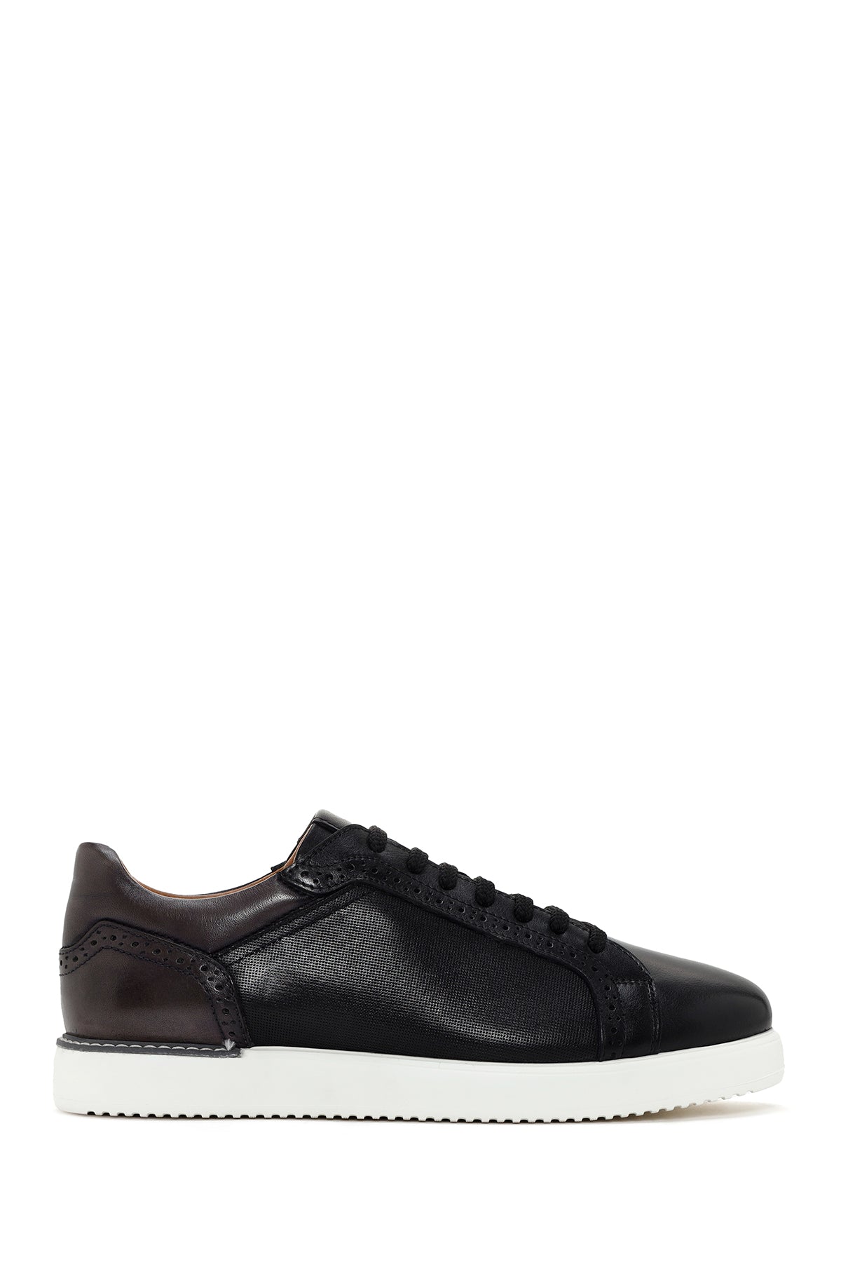 Men's Black Lace-up Leather Sneaker 24SFD620926 | Derimod