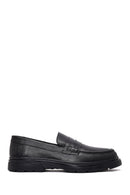 Erkek Siyah Deri Loafer | Derimod
