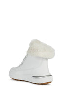 Geox Women's White Dalyla Abx Laced Waterproof Leather Ankle Boots | Derimod
