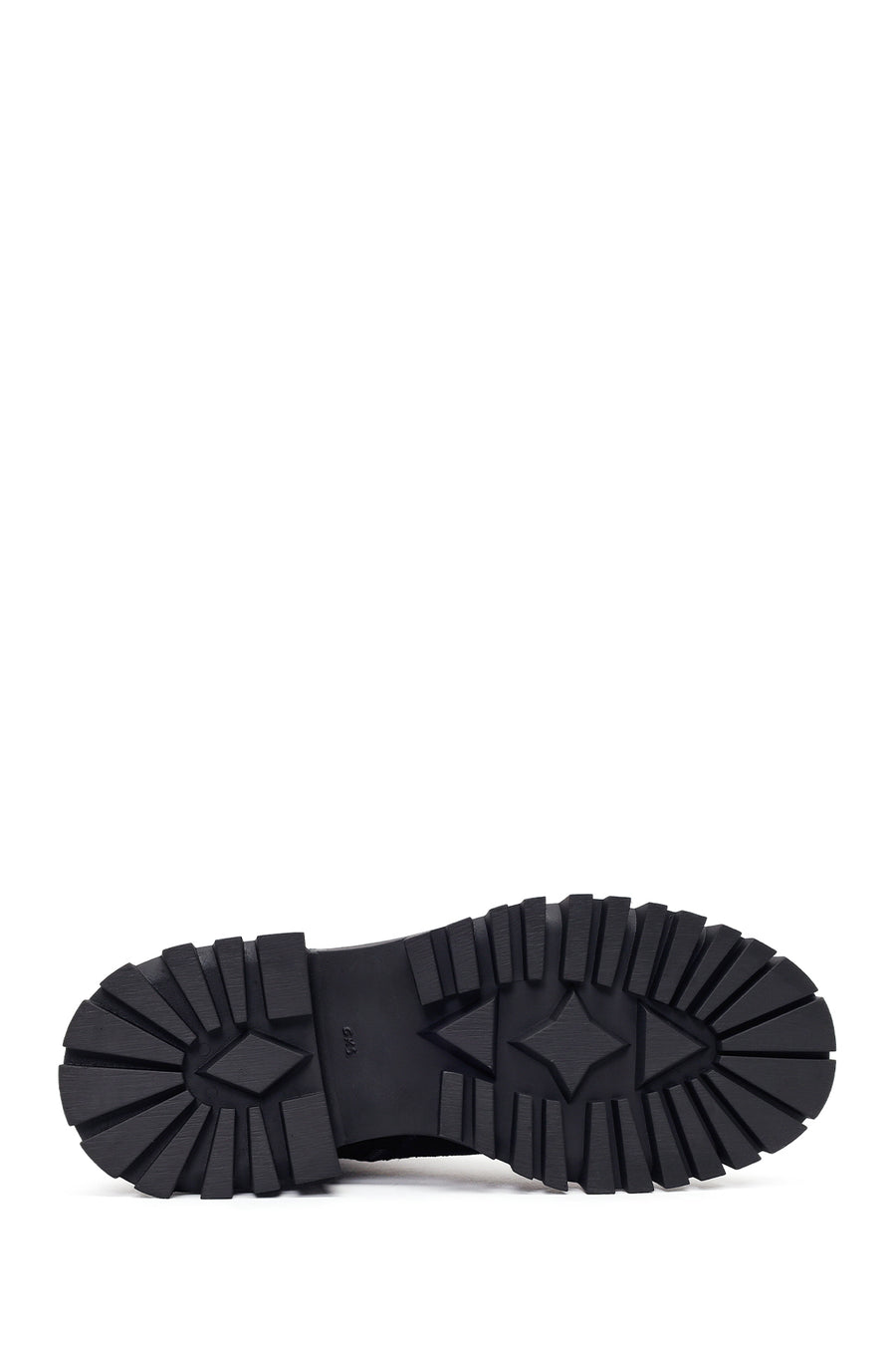 Woman Black Zip Closure Chunky-Heeled Suede Combat Boots