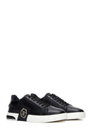 Men's Black Leather Sneaker | Derimod