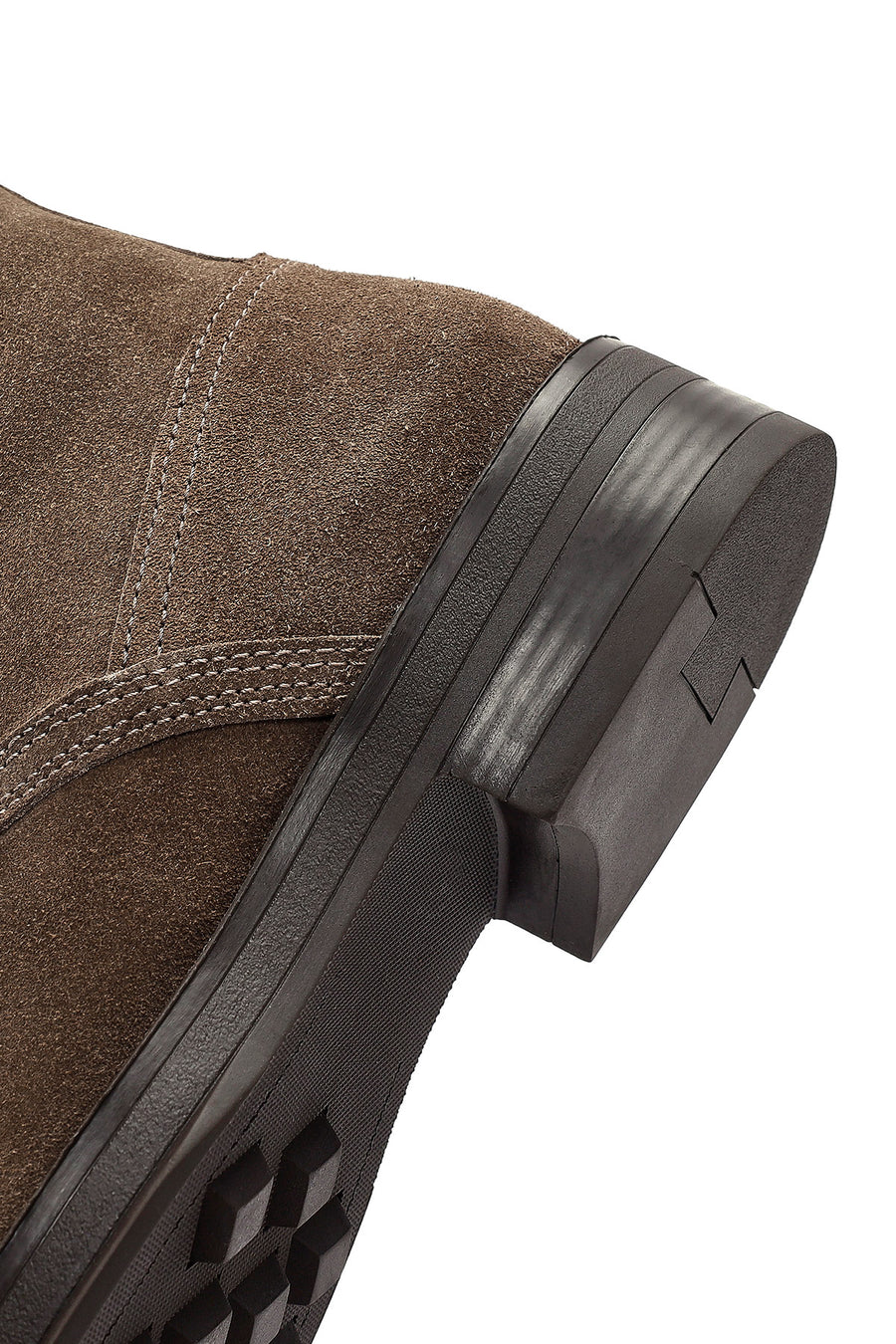 Men's Brown Lace-Up Suede Leather Casual Boots