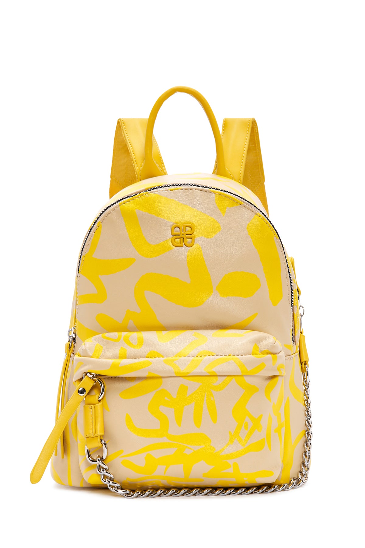 Women's Yellow Printed Backpack 24SBD256126 | Derimod