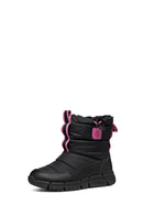 Geox Girls Black Mongolia Waterproof Fabric Boots | Derimod