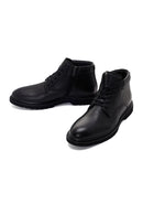 Men's Black Zippered Casual Leather Boots | Derimod