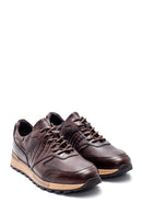 Men's Leather Crocodile Detailed Sneaker | Derimod