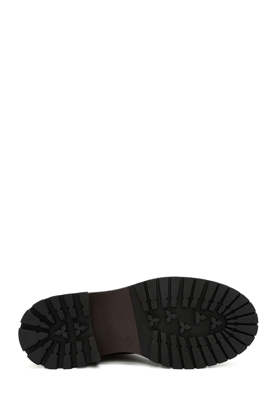 Woman Brown Zip Closure Thick-Soled Suede Combat Boots