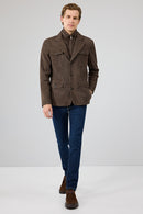 Sacramento Men's Brown Nubuck Leather Jacket | Derimod
