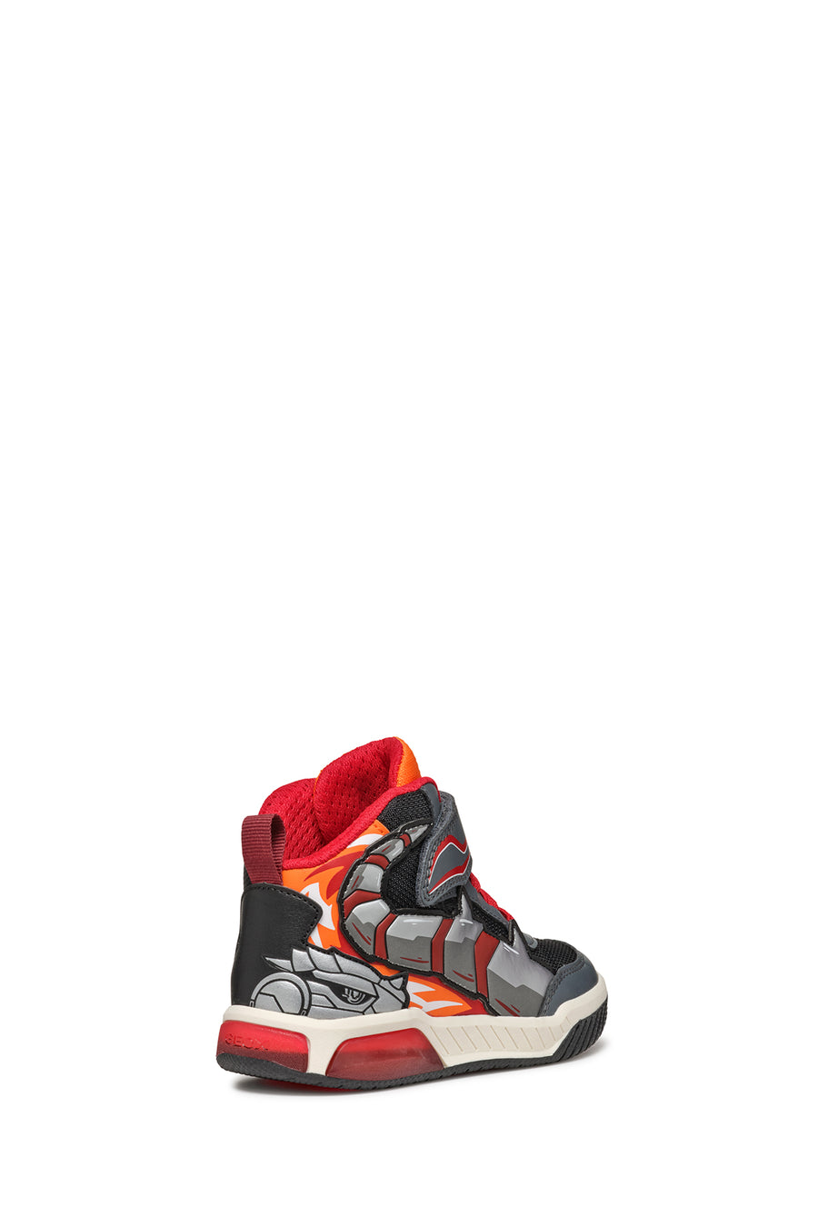 Geox Boy Gray J Cow Boy Banded Ankle Sneakers