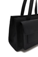 Woman Black Classic Shoulder Bag with Long Strap | Derimod