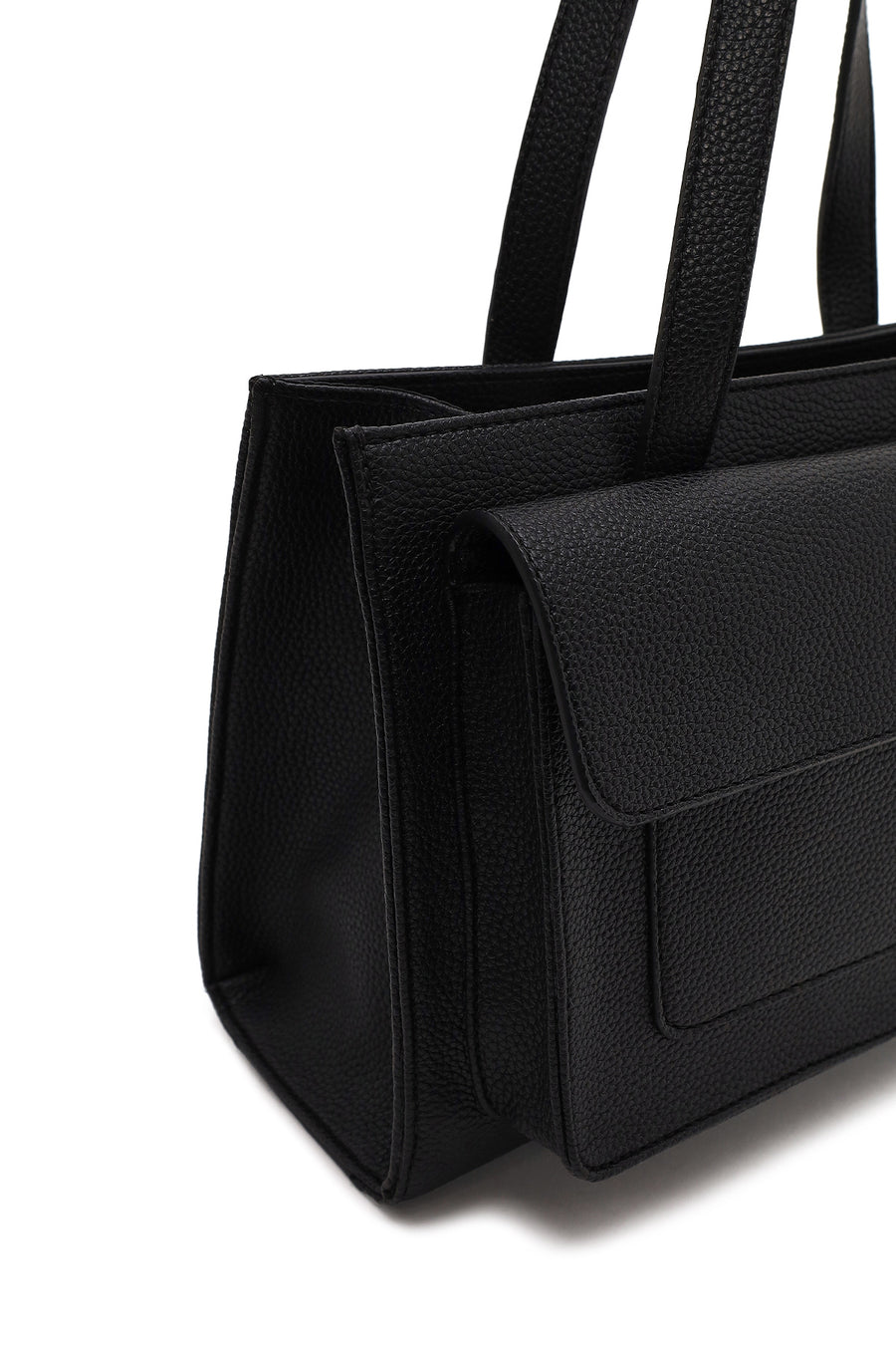 Woman Black Classic Shoulder Bag with Long Strap