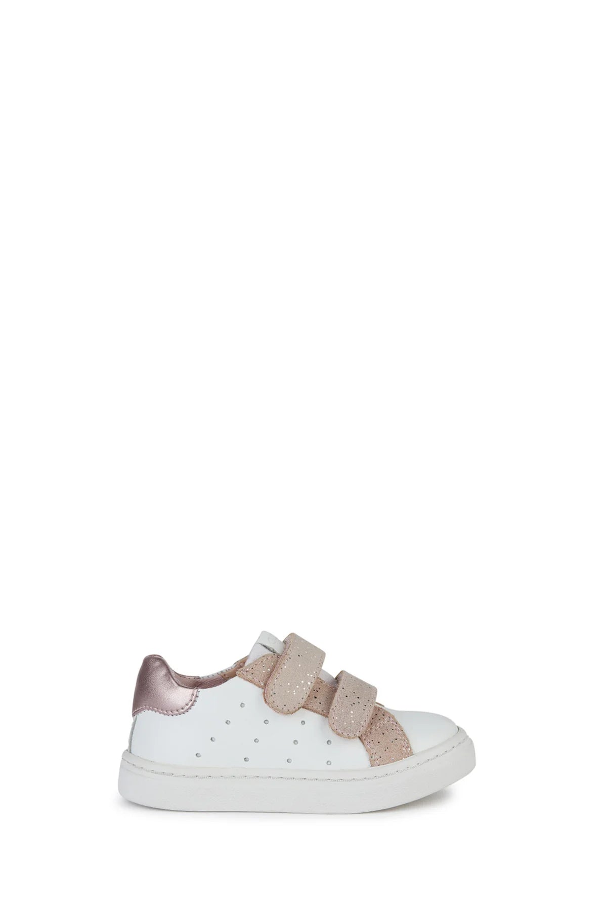 Geox Kız Bebek Beyaz Nashik Bantlı Deri Sneaker B453HB085BSC1253 | Derimod