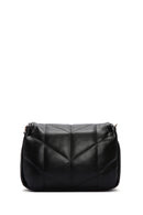 Women's Black Long Strap Quilted Crossbody Bag | Derimod