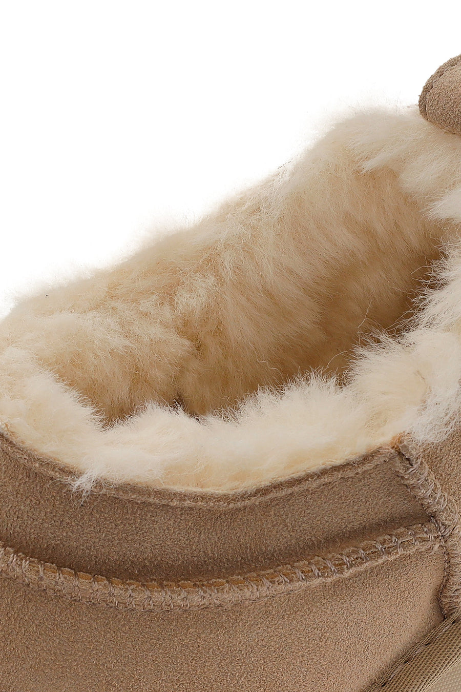 Woman Beige Suede Teddy Boots