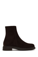 Woman Brown Zip Closure Suede Boots | Derimod