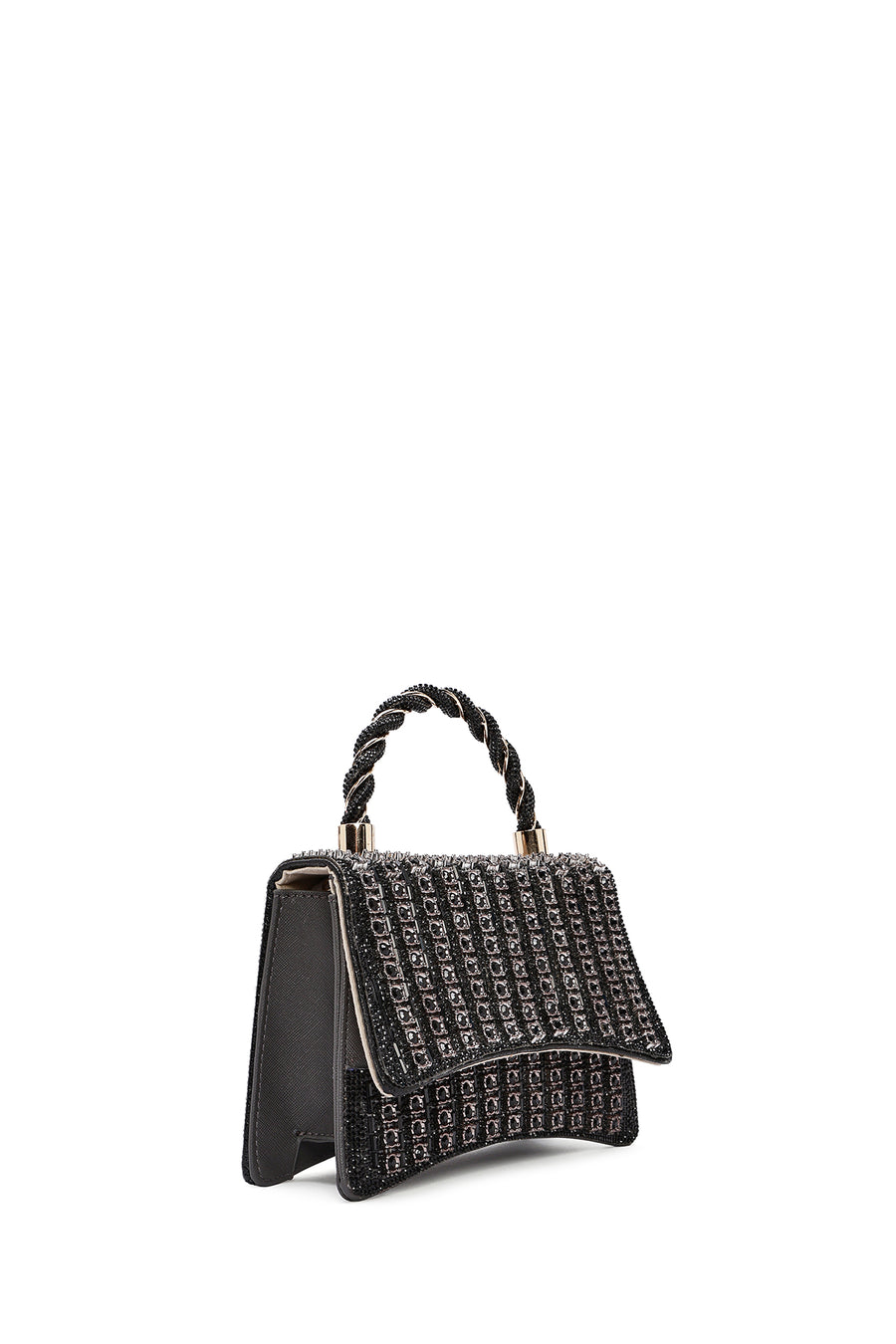 Women's Anthracite Long Strap Stone Mini Handbag
