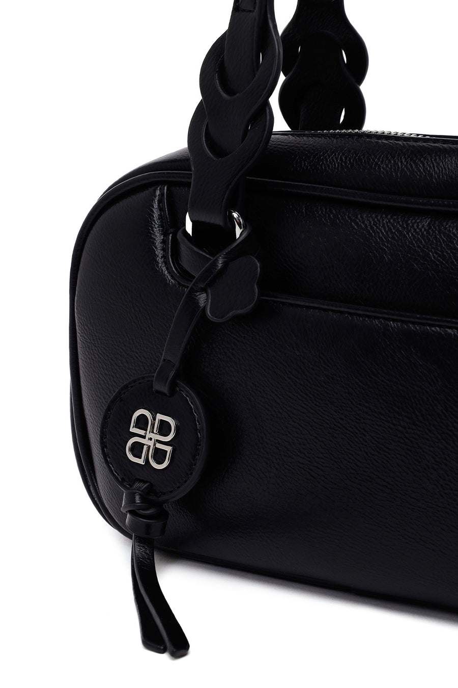 Woman Black Long-Strap Mini Shoulder Bag