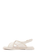 Women's Cream Strappy Sandals | Derimod