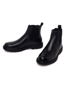 Male Black Thick-Soled Leather Chelsea Boots | Derimod