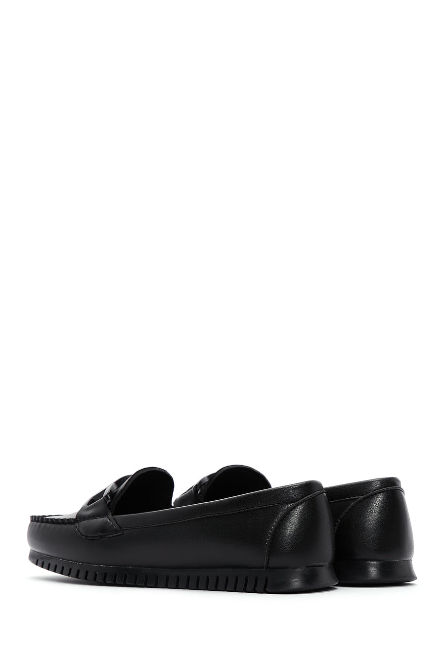 Kadın Siyah Tokalı Loafer