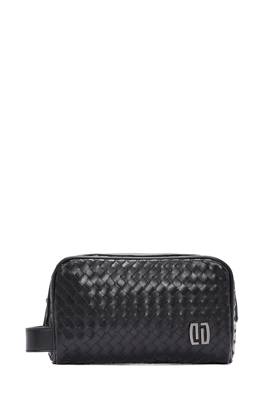 Men's Black Knitted Patterned Clutch Bag