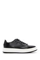 Men's Black Leather Thick Soled Sneaker | Derimod