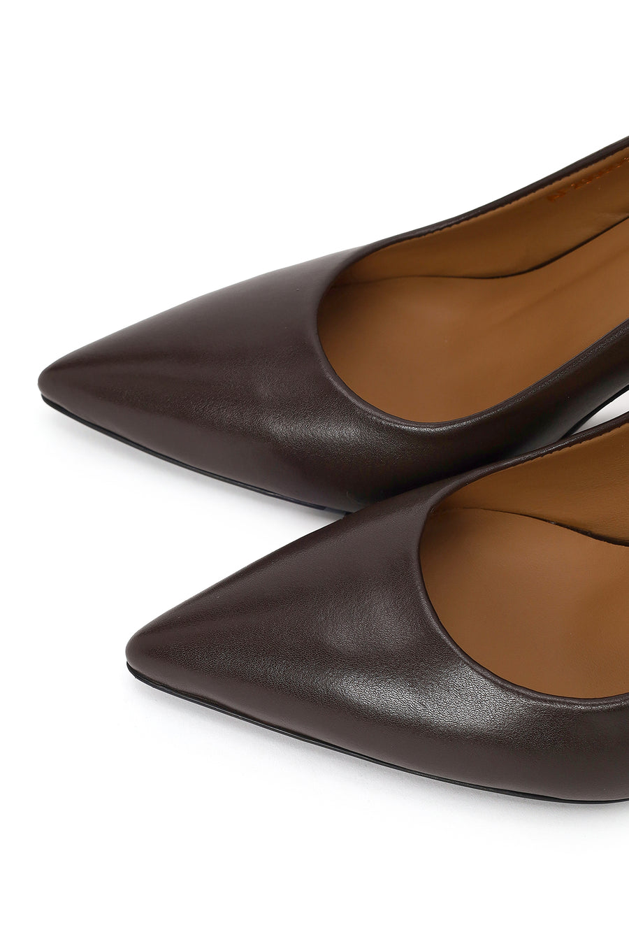 Woman Brown Thin-heeled Leather Stiletto