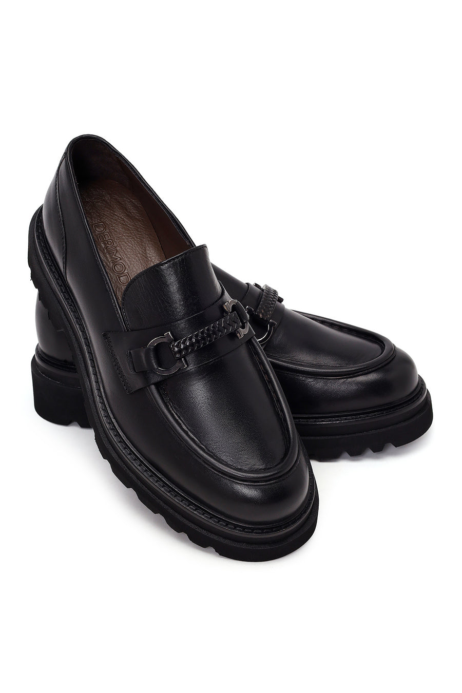 Male Black Leather Casual Loafer